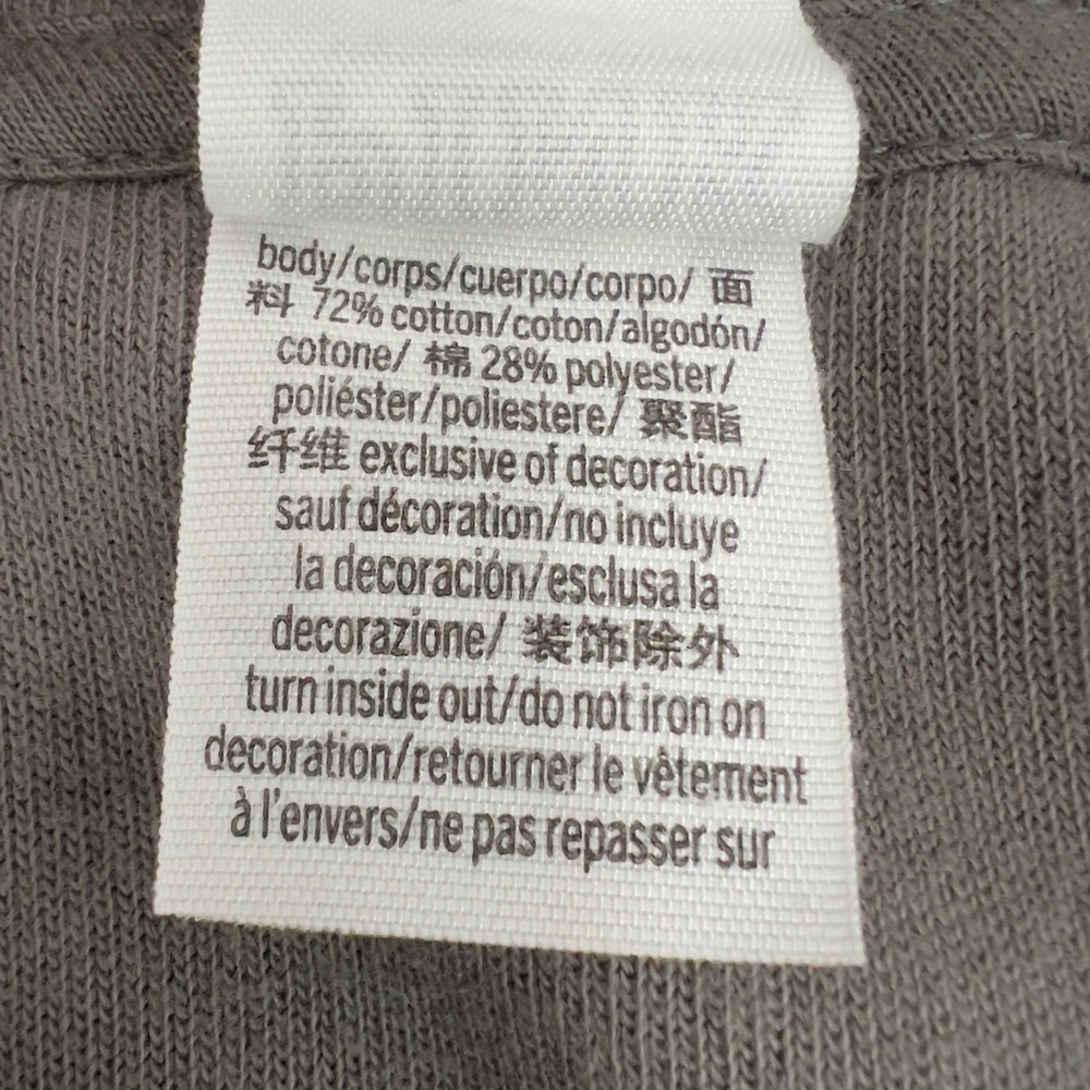 PINK Victoria's Secret Gray Terry Rose Embroidered Hoodie Pullover Womens M cozy - Picture 4 of 4